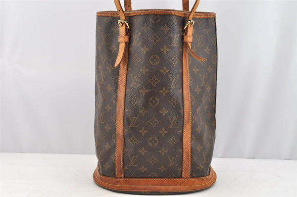 Authentic Louis Vuitton Monogram Bucket GM Shoulder Tote Bag M42236 Junk 5405I