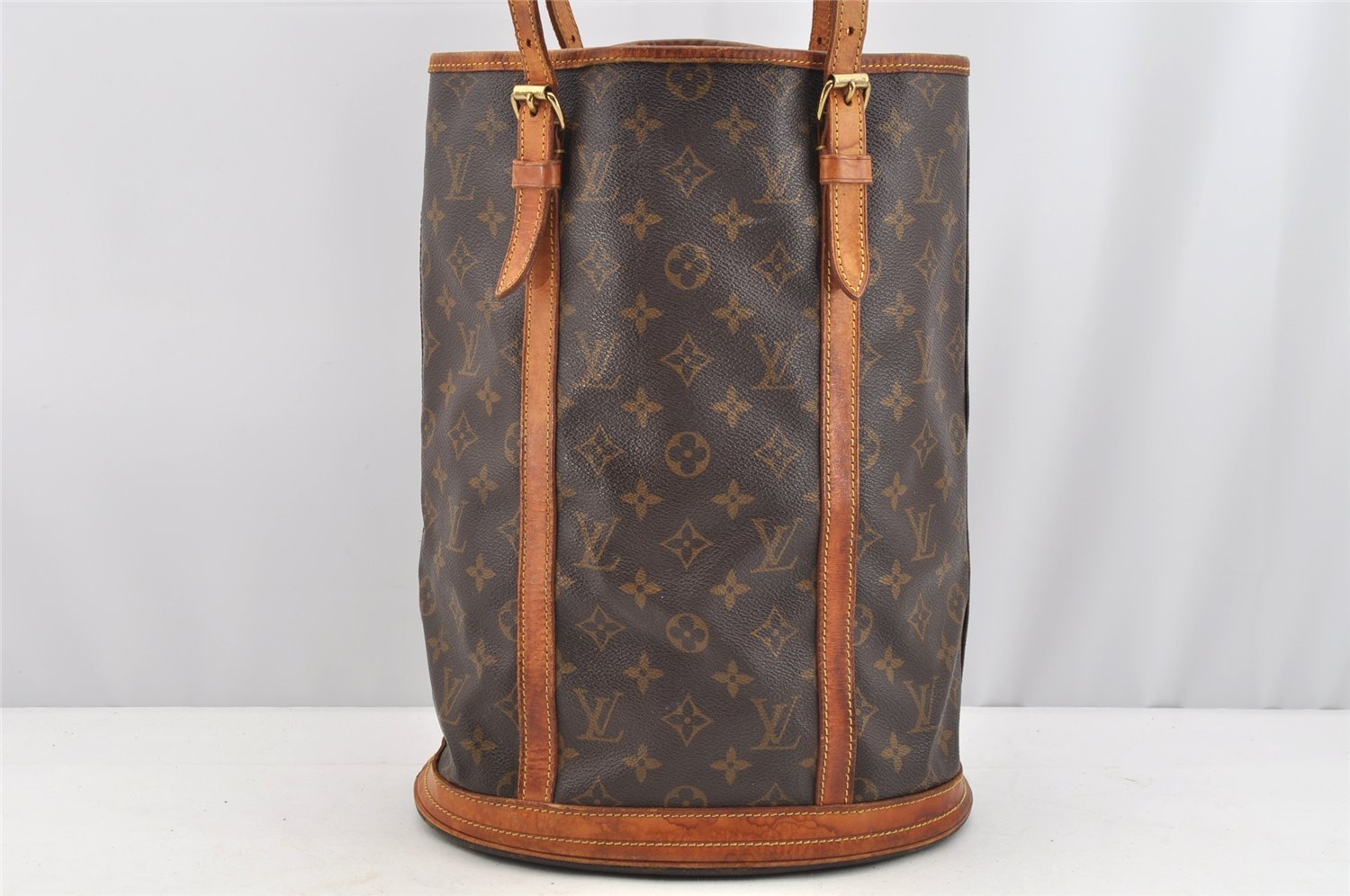 Authentic Louis Vuitton Monogram Bucket GM Shoulder Tote Bag M42236 Junk 5405I