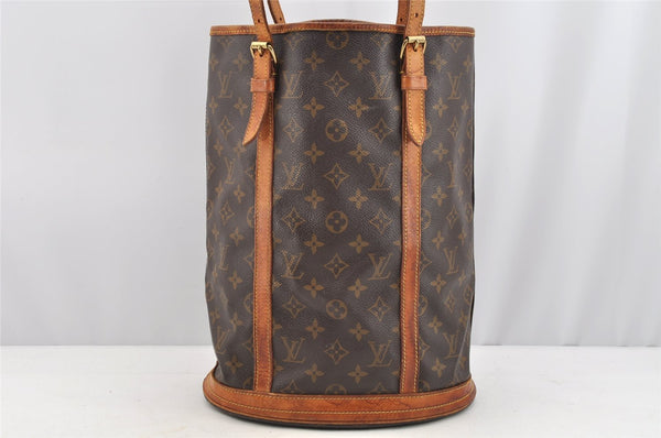 Authentic Louis Vuitton Monogram Bucket GM Shoulder Tote Bag M42236 Junk 5405I