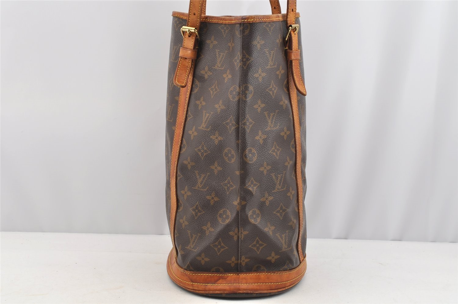Authentic Louis Vuitton Monogram Bucket GM Shoulder Tote Bag M42236 Junk 5405I