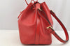 Authentic Louis Vuitton Epi Petit Noe Shoulder Drawstring Bag M44107 Red 5406I