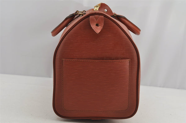 Authentic Louis Vuitton Epi Speedy 35 Hand Boston Bag Brown M42993 LV 5407I