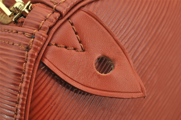 Authentic Louis Vuitton Epi Speedy 35 Hand Boston Bag Brown M42993 LV 5407I