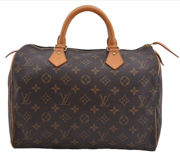 Authentic Louis Vuitton Monogram Speedy 30 Hand Boston Bag M41526 LV 5408E