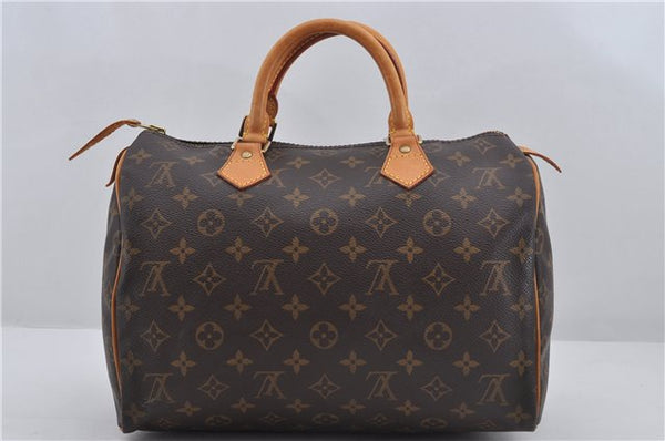 Authentic Louis Vuitton Monogram Speedy 30 Hand Boston Bag M41526 LV 5408E