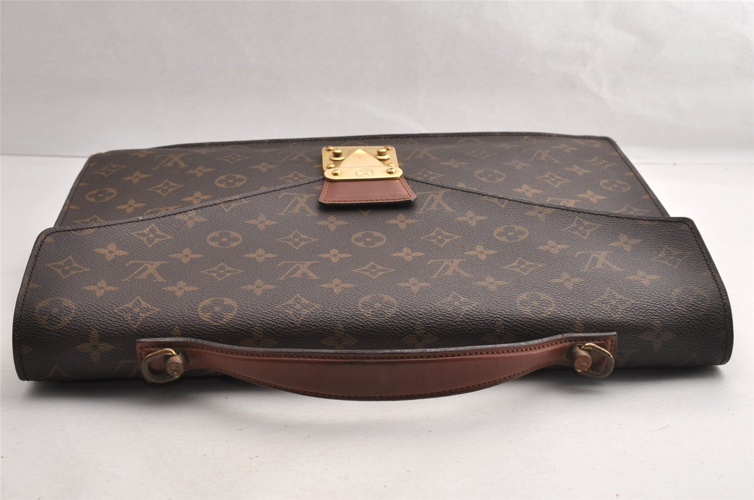 Auth Louis Vuitton Monogram Porte Documents Bandouliere M53338 Briefcase 5408I
