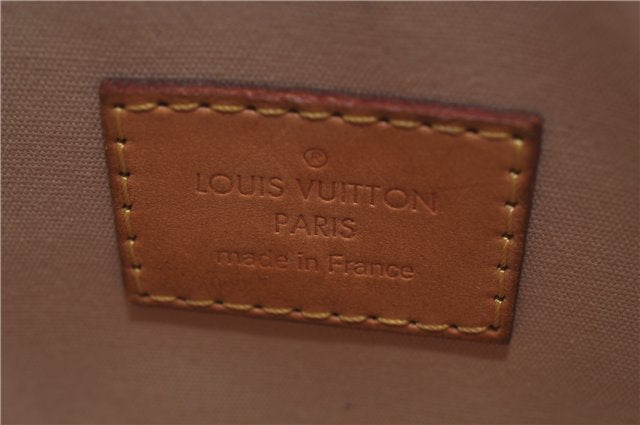 Authentic Louis Vuitton Vernis Lockit PM Hand Bag Purse Beige M90251 LV 5410E