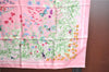 Authentic HERMES Carre 90 Scarf "LA PRAIRIE " Silk Pink 5411C