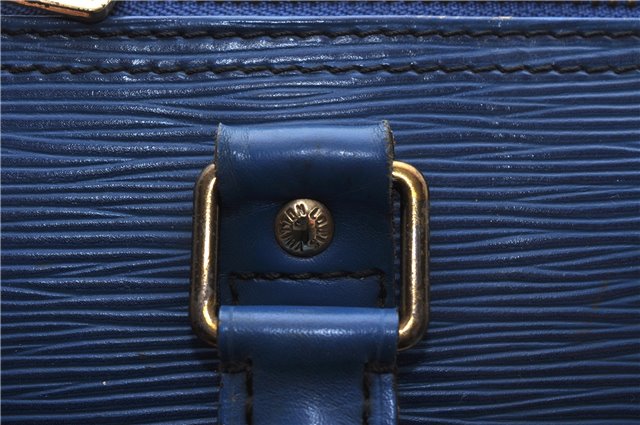 Authentic Louis Vuitton Epi Keepall 45 Boston Travel Bag Blue M42975 LV 5412D
