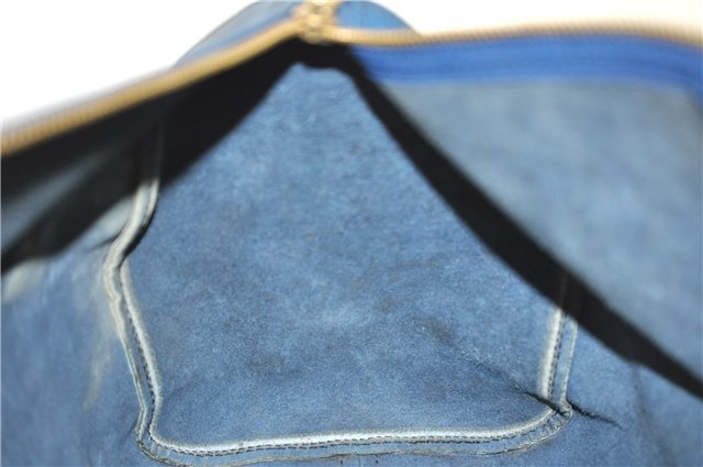 Authentic Louis Vuitton Epi Keepall 45 Boston Travel Bag Blue M42975 LV 5412D