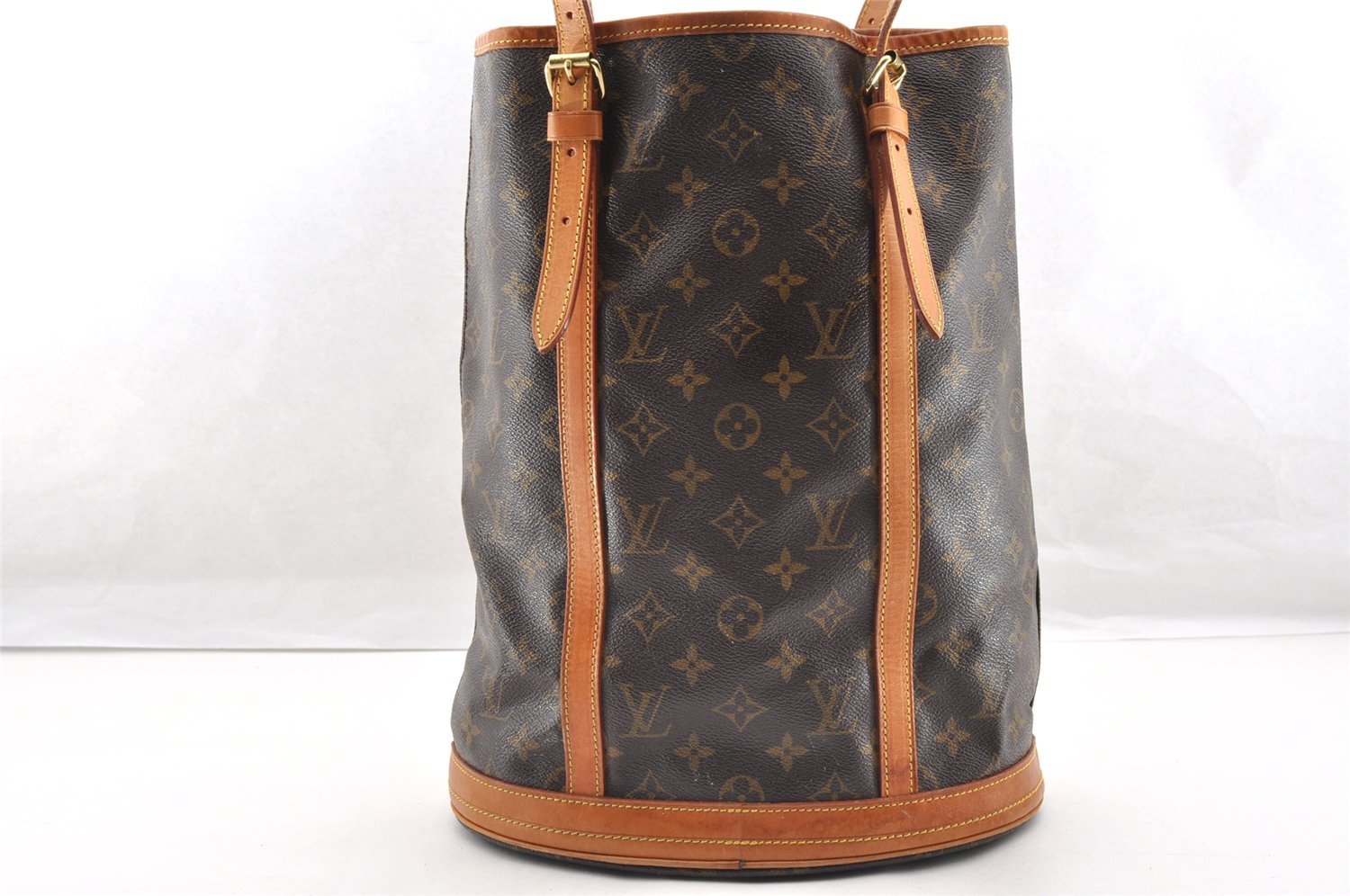 Authentic Louis Vuitton Monogram Bucket GM Shoulder Tote Bag M42236 Junk 5412I