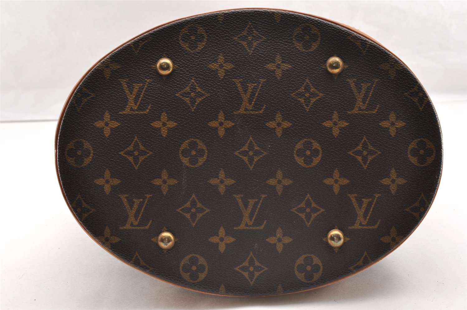 Authentic Louis Vuitton Monogram Bucket GM Shoulder Tote Bag M42236 Junk 5412I