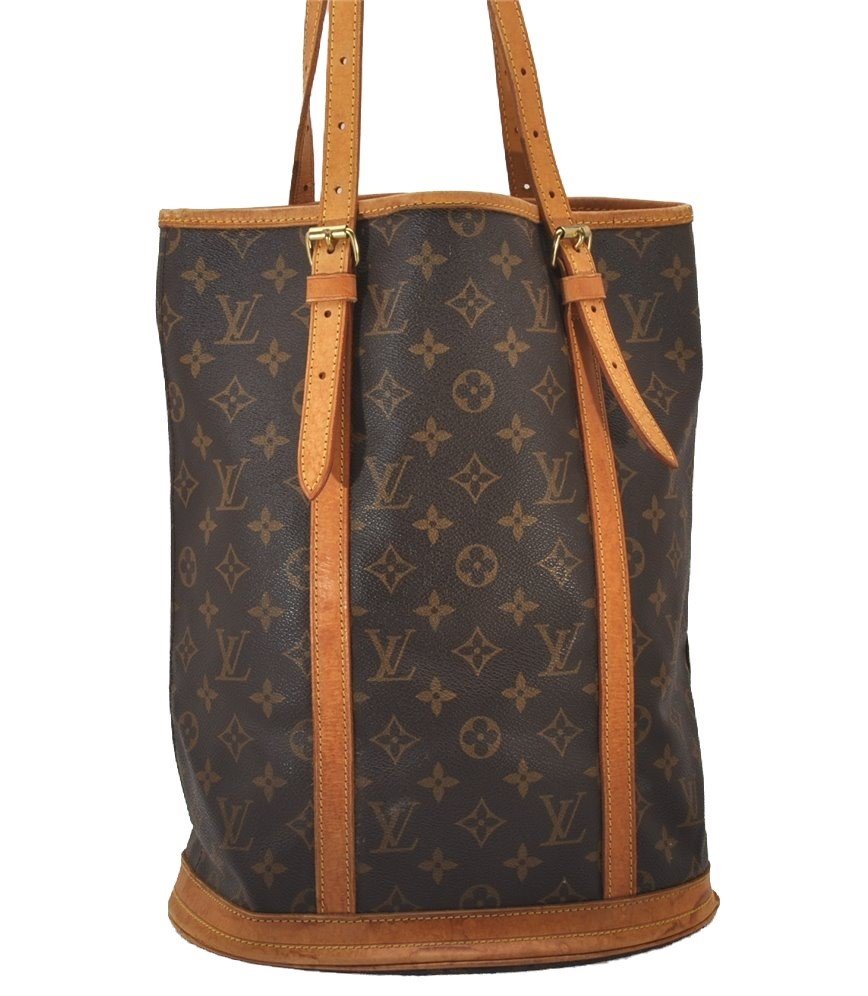 Authentic Louis Vuitton Monogram Bucket GM Shoulder Tote Bag M42236 Junk 5413I