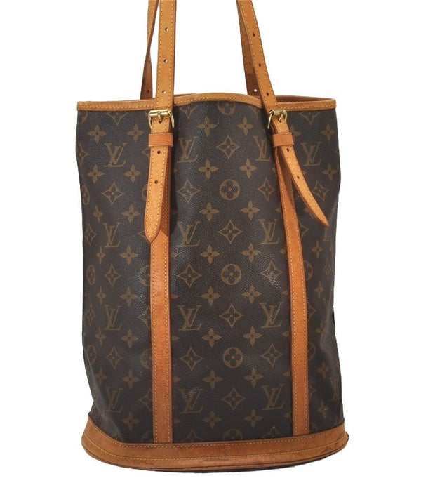 Authentic Louis Vuitton Monogram Bucket GM Shoulder Tote Bag M42236 Junk 5413I