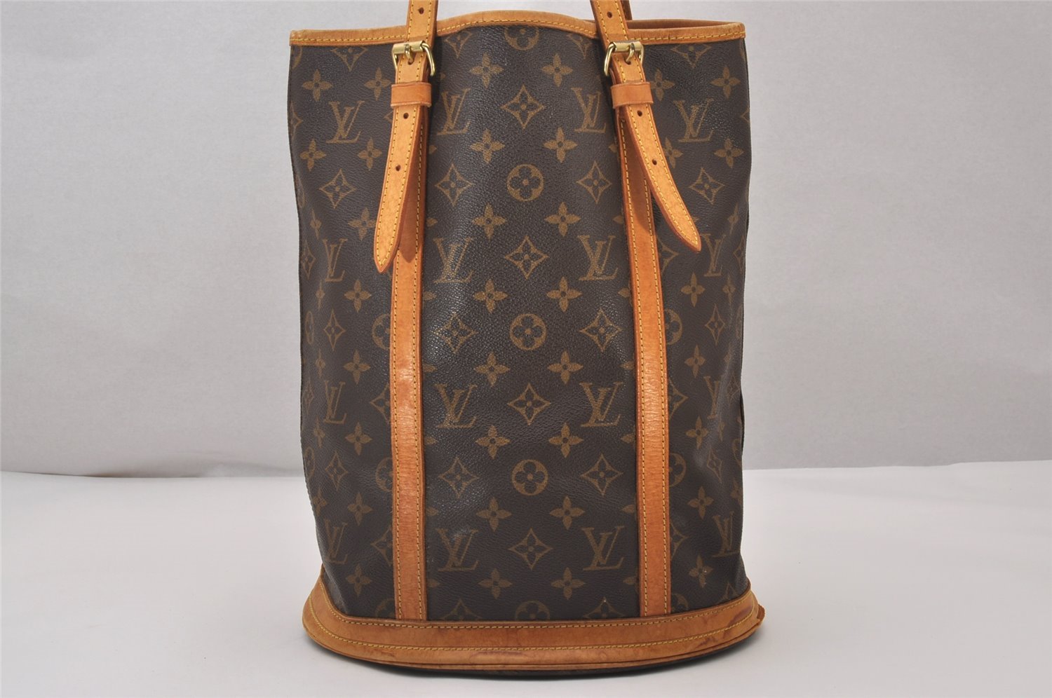 Authentic Louis Vuitton Monogram Bucket GM Shoulder Tote Bag M42236 Junk 5413I