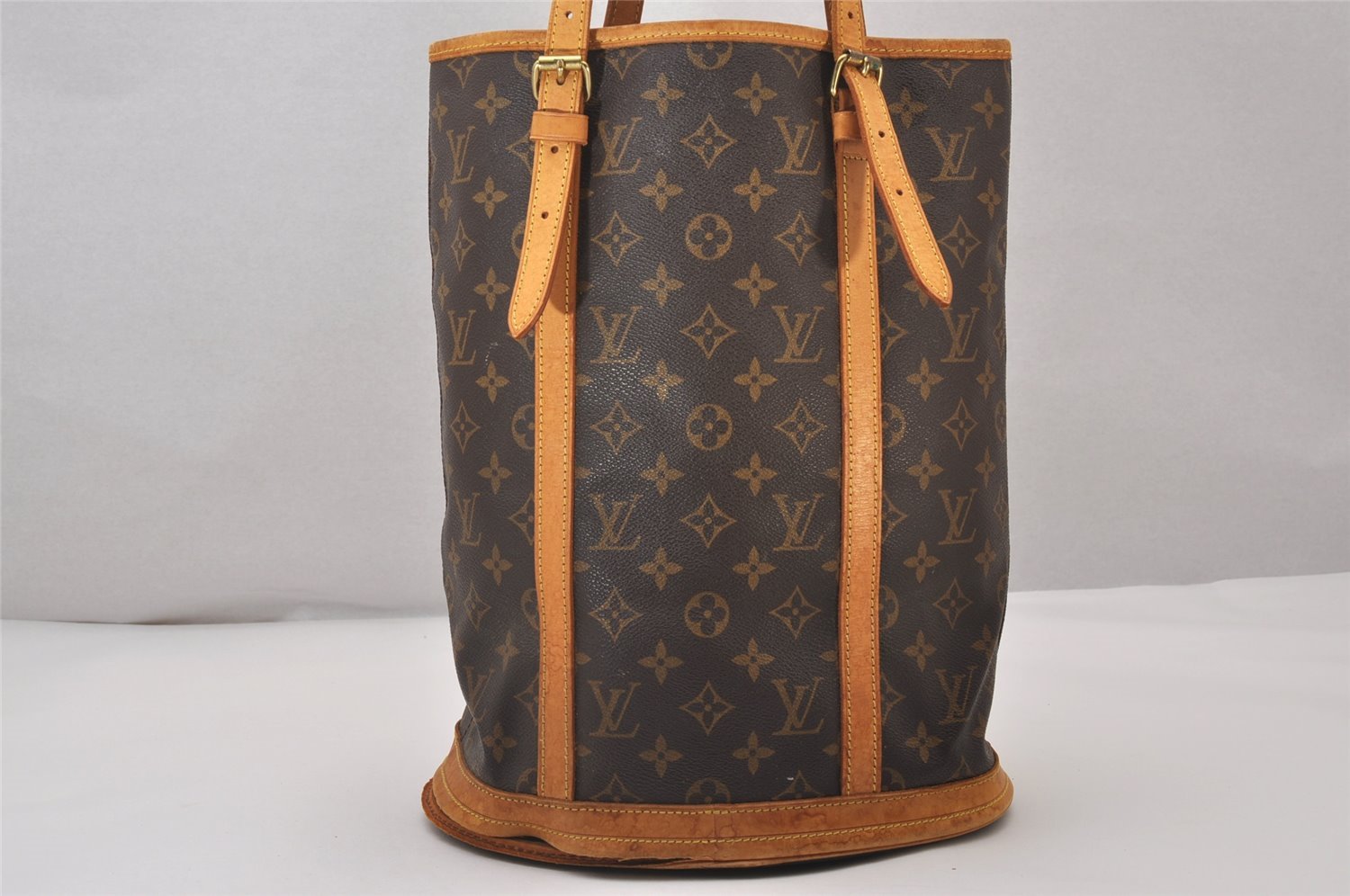 Authentic Louis Vuitton Monogram Bucket GM Shoulder Tote Bag M42236 Junk 5413I