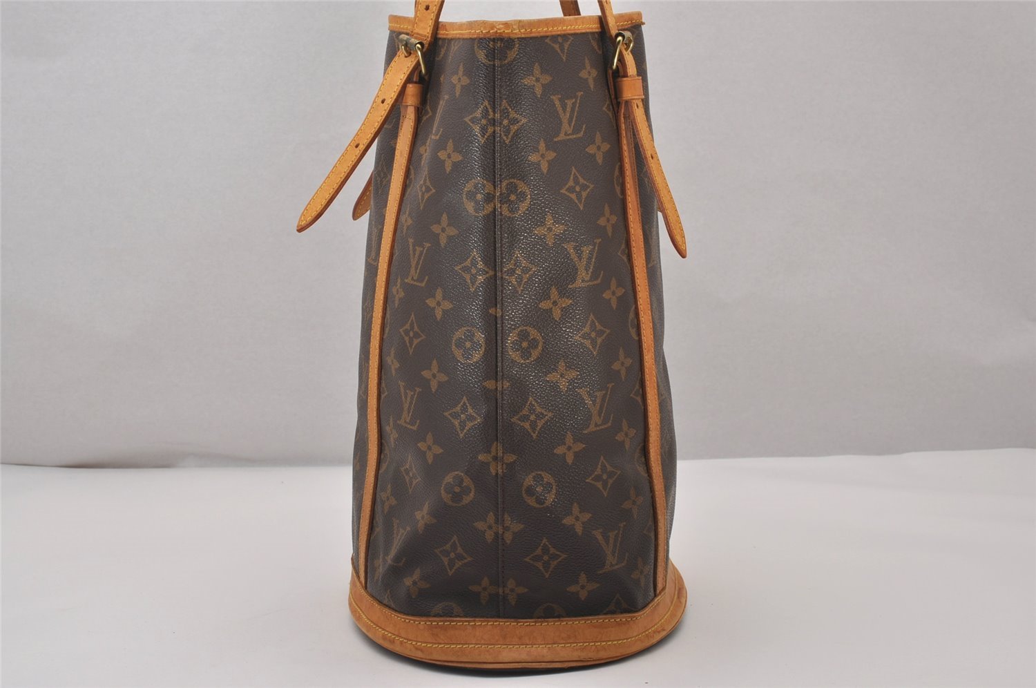 Authentic Louis Vuitton Monogram Bucket GM Shoulder Tote Bag M42236 Junk 5413I