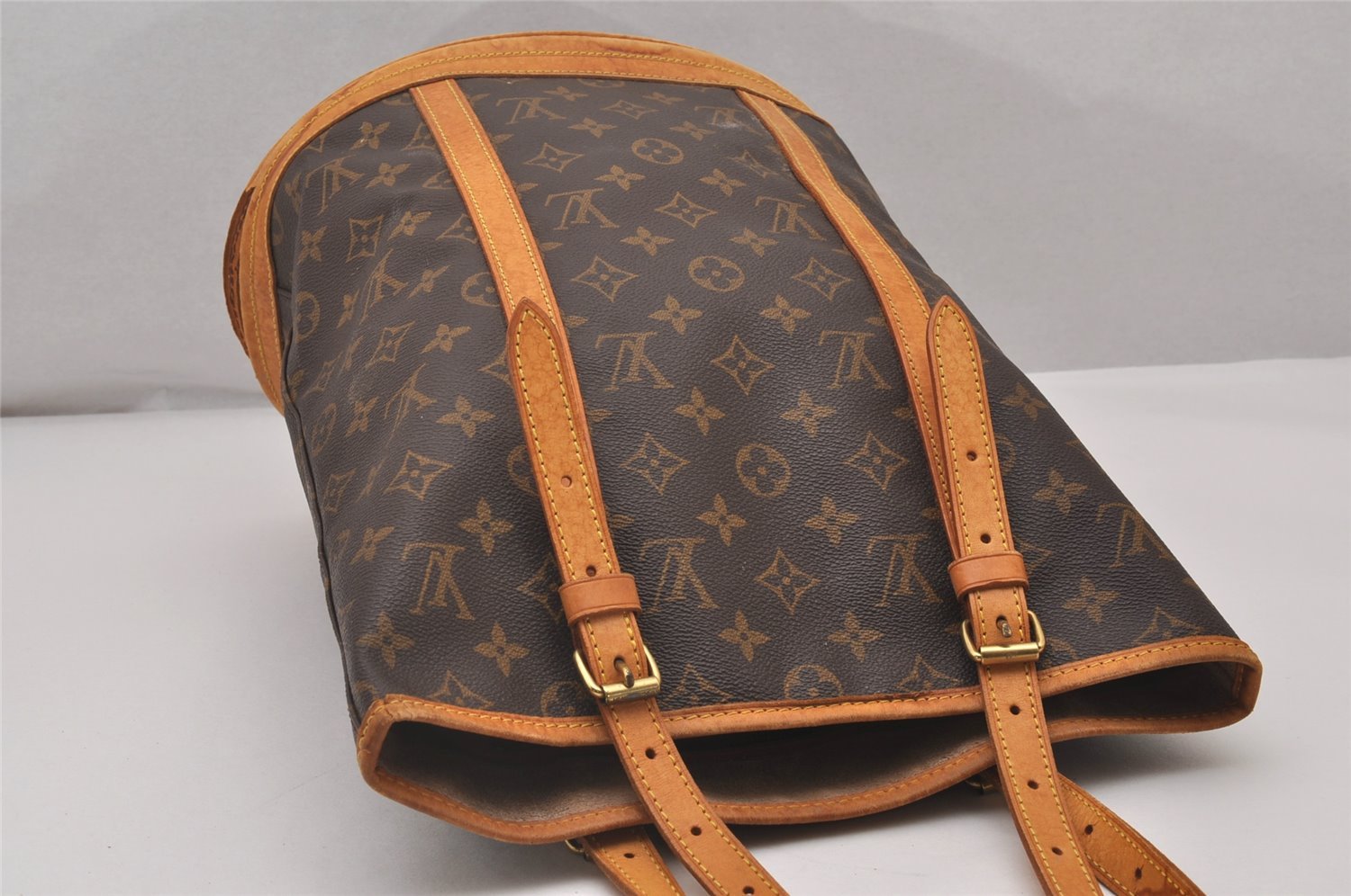Authentic Louis Vuitton Monogram Bucket GM Shoulder Tote Bag M42236 Junk 5413I