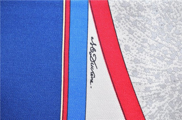 Authentic HERMES Carre 90 Scarf "FEUX D'ARTIFICE" Silk Blue 5414D