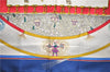 Authentic HERMES Carre 90 Scarf "FEUX D'ARTIFICE" Silk Blue 5414D