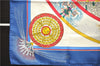 Authentic HERMES Carre 90 Scarf "FEUX D'ARTIFICE" Silk Blue 5414D