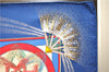 Authentic HERMES Carre 90 Scarf "FEUX D'ARTIFICE" Silk Blue 5414D