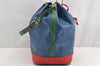 Auth Louis Vuitton Epi Noe Tricolor Red Blue Green M44084 Drawstring Bag 5414I