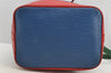 Auth Louis Vuitton Epi Noe Tricolor Red Blue Green M44084 Drawstring Bag 5414I