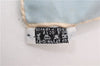 Authentic HERMES Carre 90 Scarf "PAPEROLES" Silk Ivory Light Blue 5415D