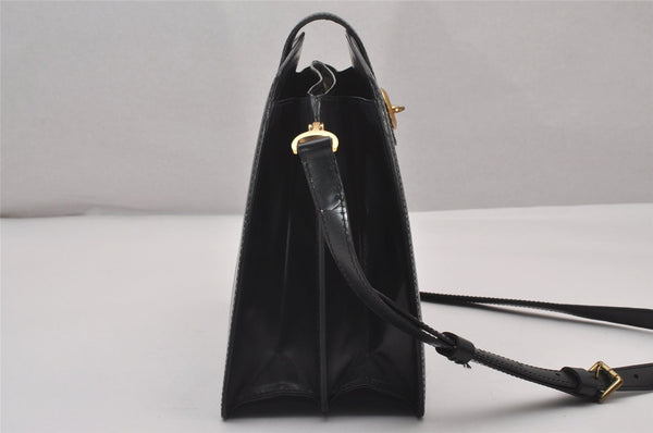 Authentic Louis Vuitton Epi Capucines Shoulder Cross Bag Black M52342 LV 5415I