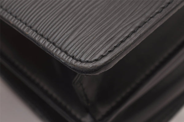 Authentic Louis Vuitton Epi Capucines Shoulder Cross Bag Black M52342 LV 5415I