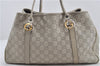 Authentic GUCCI Guccissima Twins Leather Shoulder Hand Bag 232957 Ivory 5416E