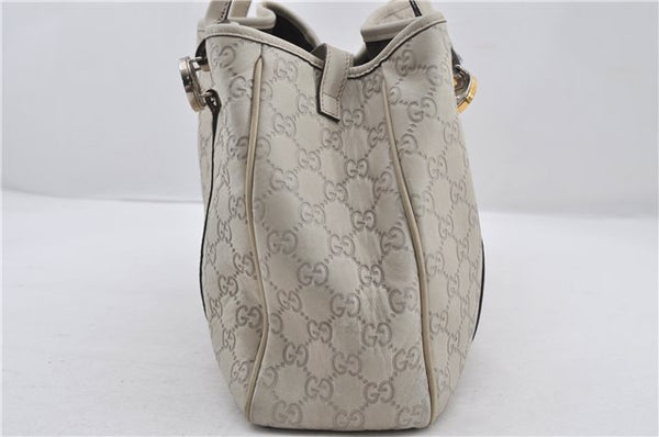 Authentic GUCCI Guccissima Twins Leather Shoulder Hand Bag 232957 Ivory 5416E