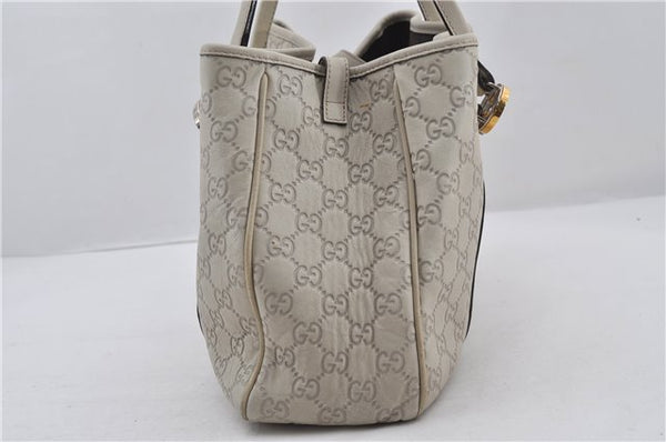 Authentic GUCCI Guccissima Twins Leather Shoulder Hand Bag 232957 Ivory 5416E