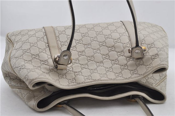 Authentic GUCCI Guccissima Twins Leather Shoulder Hand Bag 232957 Ivory 5416E