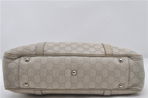 Authentic GUCCI Guccissima Twins Leather Shoulder Hand Bag 232957 Ivory 5416E