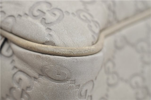 Authentic GUCCI Guccissima Twins Leather Shoulder Hand Bag 232957 Ivory 5416E