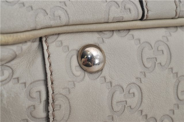 Authentic GUCCI Guccissima Twins Leather Shoulder Hand Bag 232957 Ivory 5416E