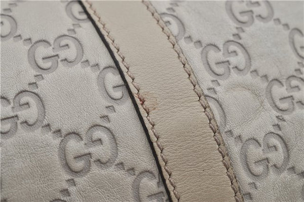 Authentic GUCCI Guccissima Twins Leather Shoulder Hand Bag 232957 Ivory 5416E