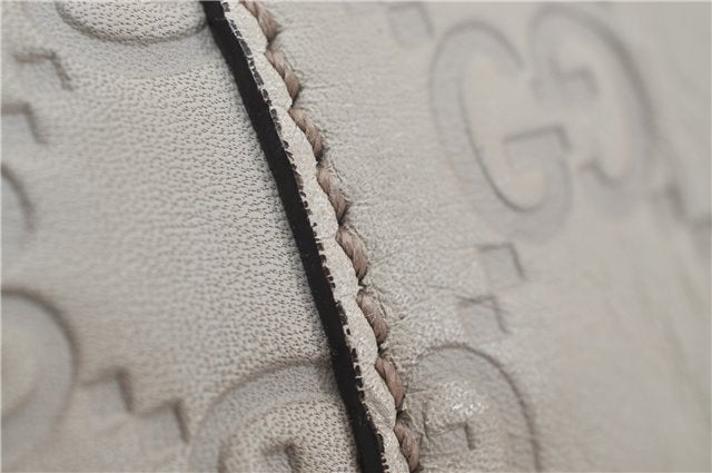 Authentic GUCCI Guccissima Twins Leather Shoulder Hand Bag 232957 Ivory 5416E