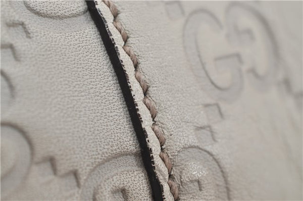 Authentic GUCCI Guccissima Twins Leather Shoulder Hand Bag 232957 Ivory 5416E