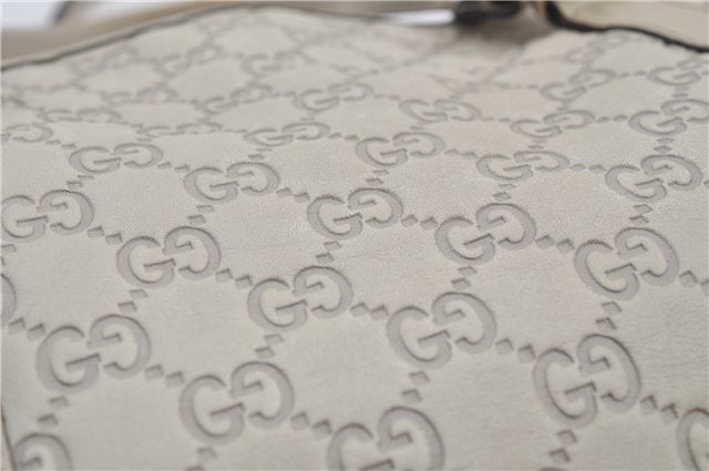 Authentic GUCCI Guccissima Twins Leather Shoulder Hand Bag 232957 Ivory 5416E