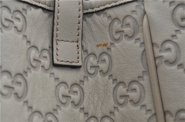Authentic GUCCI Guccissima Twins Leather Shoulder Hand Bag 232957 Ivory 5416E
