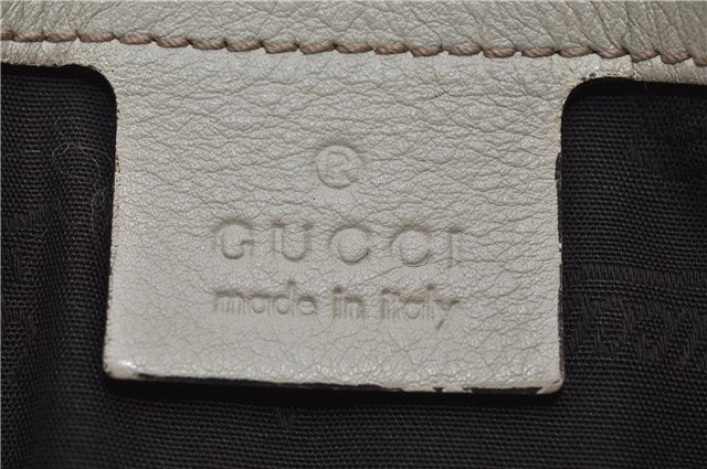 Authentic GUCCI Guccissima Twins Leather Shoulder Hand Bag 232957 Ivory 5416E
