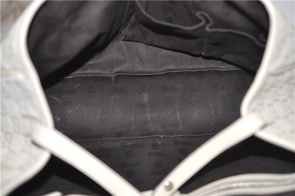 Authentic GUCCI Guccissima Twins Leather Shoulder Hand Bag 232957 Ivory 5416E