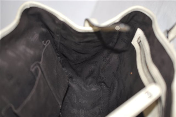 Authentic GUCCI Guccissima Twins Leather Shoulder Hand Bag 232957 Ivory 5416E