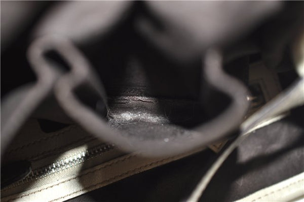 Authentic GUCCI Guccissima Twins Leather Shoulder Hand Bag 232957 Ivory 5416E