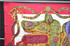 Authentic HERMES Carre 90 Scarf "Festival" Silk Red 5417D