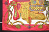 Authentic HERMES Carre 90 Scarf "Festival" Silk Red 5417D