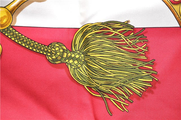 Authentic HERMES Carre 90 Scarf "Festival" Silk Red 5417D